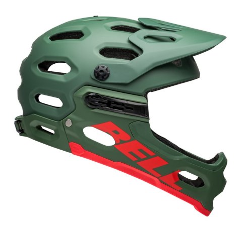 Kask full face BELL SUPER 3R MIPS matte dark green infrared roz. S (52-56 cm) (NEW). Kask full face BELL SUPER 3R MIPS matte dark green infrared roz. S (52-56 cm) (NEW).