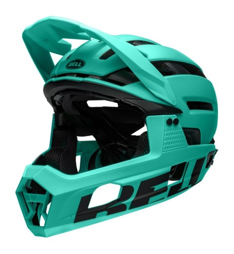 Kask full face BELL SUPER AIR R MIPS SPHERICAL matte turquosie black roz. S (52-56 cm) (NEW). Kask full face BELL SUPER AIR R MIPS SPHERICAL matte turquosie black roz. S (52-56 cm) (NEW).
