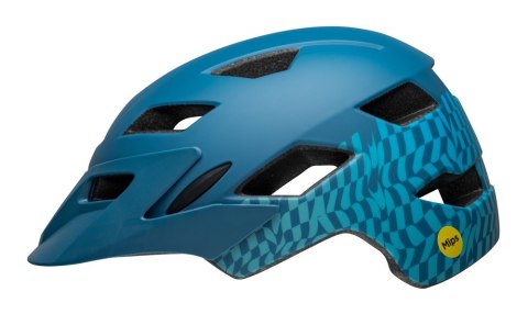 Kask juniorski BELL SIDETRACK INTEGRATED MIPS wavy checks matte blue roz. Uniwersalny (50-57 cm) (NEW). Kask juniorski BELL SIDETRACK INTEGRATED MIPS wavy checks matte blue roz. Uniwersalny (50-57 cm) (NEW).