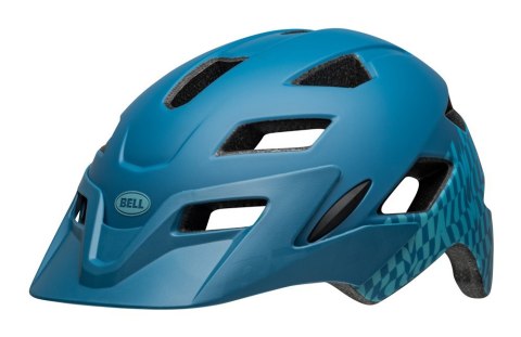 Kask juniorski BELL SIDETRACK INTEGRATED MIPS wavy checks matte blue roz. Uniwersalny (50-57 cm) (NEW). Kask juniorski BELL SIDETRACK INTEGRATED MIPS wavy checks matte blue roz. Uniwersalny (50-57 cm) (NEW).