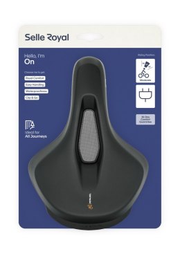 Siodło SELLEROYAL ON OPEN MODERATE 60st. żelowe, ergonomiczny kanał, unisex, 531g (NEW)