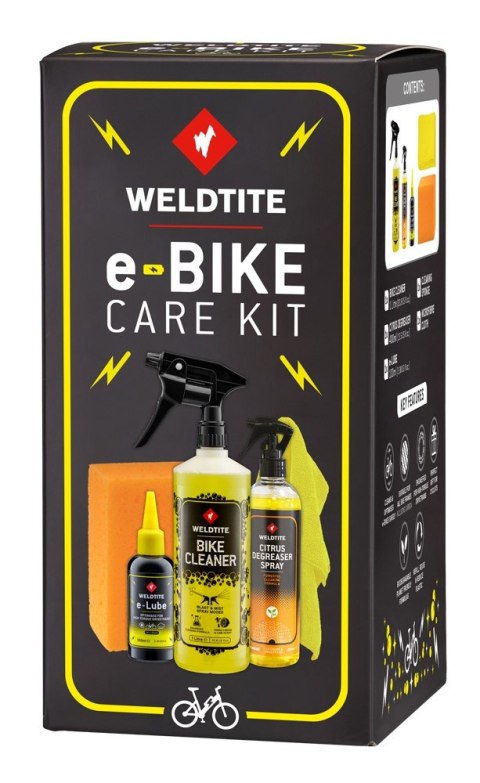 Zestaw do pielęgnacji e-rowerów WELDTITE e-Bike Care Kit (NEW) Zestaw do pielęgnacji e-rowerów WELDTITE e-Bike Care Kit (NEW)