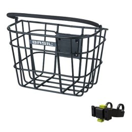 Kosz na kierownicę BASIL BREMEN ALU KF + KF handlebar holder (średnica 22-31.8mm) aluminiowy czarny (NEW)