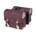 Sakwa miejska podwójna BASIL BOHEME DOUBLE PANNIER BAG 35L MIK System (ready to go) wodoodporna fig red (NEW)