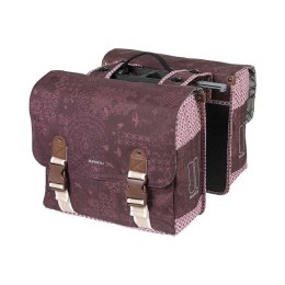 Sakwa miejska podwójna BASIL BOHEME DOUBLE PANNIER BAG 35L MIK System (ready to go) wodoodporna fig red (NEW)