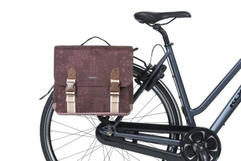 Sakwa miejska podwójna BASIL BOHEME DOUBLE PANNIER BAG 35L MIK System (ready to go) wodoodporna fig red (NEW) Sakwa miejska podwójna BASIL BOHEME DOUBLE PANNIER BAG 35L MIK System (ready to go) wodoodporna fig red (NEW)