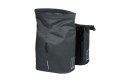Sakwa miejska podwójna BASIL CITY DOUBLE PANNIER BAG 28-32L, Universal Bridge System, wodoodporna black (NEW)