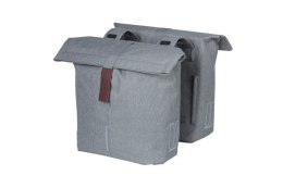 Sakwa miejska podwójna BASIL CITY DOUBLE PANNIER BAG 28-32L, Universal Bridge System, wodoodporna grey melee (NEW)