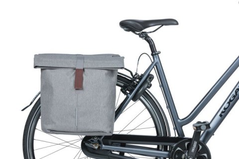 Sakwa miejska podwójna BASIL CITY DOUBLE PANNIER BAG 28-32L, Universal Bridge System, wodoodporna grey melee (NEW) Sakwa miejska podwójna BASIL CITY DOUBLE PANNIER BAG 28-32L, Universal Bridge System, wodoodporna grey melee (NEW)