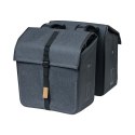 Sakwa miejska podwójna BASIL URBAN DRY DOUBLE BAG 50L, Universal Bridge System, 100% wodoodporna charcoal melee (NEW)