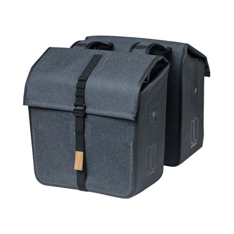 Sakwa miejska podwójna BASIL URBAN DRY DOUBLE BAG 50L, Universal Bridge System, 100% wodoodporna charcoal melee (NEW) Sakwa miejska podwójna BASIL URBAN DRY DOUBLE BAG 50L, Universal Bridge System, 100% wodoodporna charcoal melee (NEW)