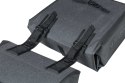 Sakwa miejska podwójna BASIL URBAN DRY DOUBLE BAG 50L, Universal Bridge System, 100% wodoodporna charcoal melee (NEW)