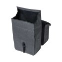 Sakwa miejska podwójna BASIL URBAN DRY DOUBLE BAG 50L, Universal Bridge System, 100% wodoodporna charcoal melee (NEW)