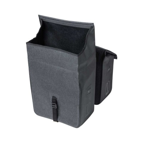 Sakwa miejska podwójna BASIL URBAN DRY DOUBLE BAG 50L, Universal Bridge System, 100% wodoodporna charcoal melee (NEW) Sakwa miejska podwójna BASIL URBAN DRY DOUBLE BAG 50L, Universal Bridge System, 100% wodoodporna charcoal melee (NEW)