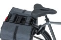 Sakwa miejska podwójna BASIL URBAN DRY DOUBLE BAG 50L, Universal Bridge System, 100% wodoodporna charcoal melee (NEW)