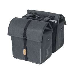 Sakwa miejska podwójna BASIL URBAN DRY DOUBLE BAG MIK 50L, MIK Sysytem (ready to go) 100% wodoodporna charcoal melee (NEW)