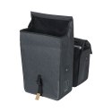 Sakwa miejska podwójna BASIL URBAN DRY DOUBLE BAG MIK 50L, MIK Sysytem (ready to go) 100% wodoodporna charcoal melee (NEW)