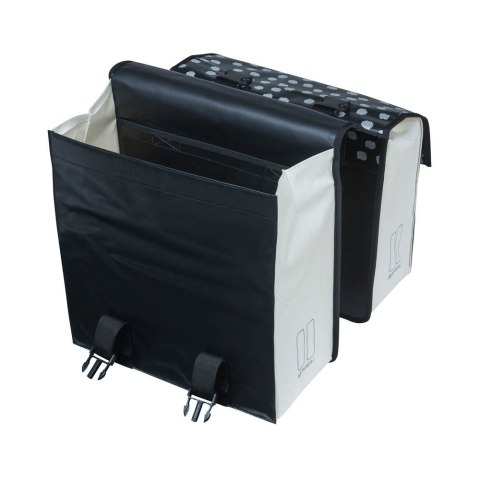 Sakwa miejska podwójna BASIL URBAN LOAD DOUBLE PANNIER BAG 48-53L, Universal Bridge System, 100% wodoodporna, black reflective/b Sakwa miejska podwójna BASIL URBAN LOAD DOUBLE PANNIER BAG 48-53L, Universal Bridge System, 100% wodoodporna, black reflective/b