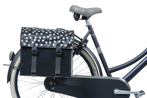 Sakwa miejska podwójna BASIL URBAN LOAD DOUBLE PANNIER BAG 48-53L, Universal Bridge System, 100% wodoodporna, black reflective/b Sakwa miejska podwójna BASIL URBAN LOAD DOUBLE PANNIER BAG 48-53L, Universal Bridge System, 100% wodoodporna, black reflective/b
