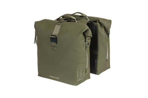 Sakwa podwówjna BASIL SOHO DOUBLE PANNIER BAG NORDLICHT Universal Bridge System 41L, 100% wodoodporna moss green oświetlenie Nor Sakwa podwówjna BASIL SOHO DOUBLE PANNIER BAG NORDLICHT Universal Bridge System 41L, 100% wodoodporna moss green oświetlenie Nor