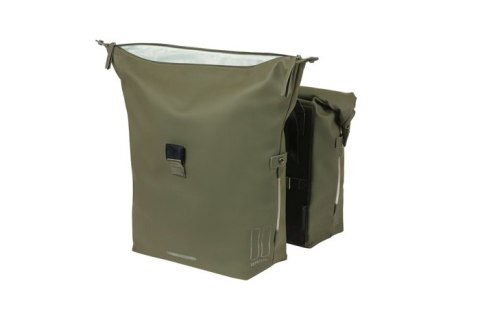 Sakwa podwówjna BASIL SOHO DOUBLE PANNIER BAG NORDLICHT Universal Bridge System 41L, 100% wodoodporna moss green oświetlenie Nor Sakwa podwówjna BASIL SOHO DOUBLE PANNIER BAG NORDLICHT Universal Bridge System 41L, 100% wodoodporna moss green oświetlenie Nor