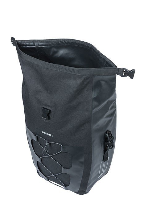 Sakwa pojedyncza BASIL NAVIGATOR WATERPROOF SINGLE PANNIER BAG L 25-31 L, Hook On System, wodoodporna, black (NEW) Sakwa pojedyncza BASIL NAVIGATOR WATERPROOF SINGLE PANNIER BAG L 25-31 L, Hook On System, wodoodporna, black (NEW)