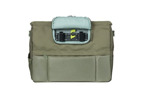 Torba biurowa/pod laptop BASIL B-SAFE COMMUTER OFFICE BAG NORDLICHT 17L, mocowanie na haki Hook-On System, olive green + Oświetl Torba biurowa/pod laptop BASIL B-SAFE COMMUTER OFFICE BAG NORDLICHT 17L, mocowanie na haki Hook-On System, olive green + Oświetl