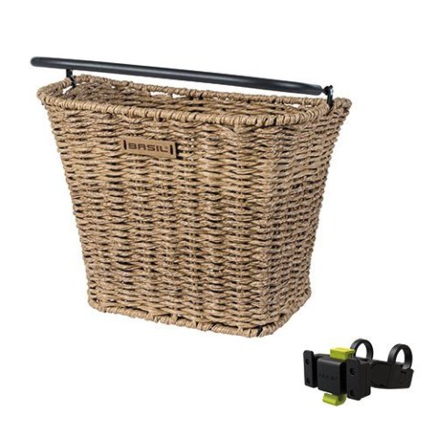 Kosz na kierownicę BASIL BREMEN RATAN LOOK FRONT BASKET, KF + handlebar holder, średniaca 22-31.8mm, seagrass (NEW) Kosz na kierownicę BASIL BREMEN RATAN LOOK FRONT BASKET, KF + handlebar holder, średniaca 22-31.8mm, seagrass (NEW)