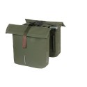 Sakwa miejska podwójna BASIL CITY DOUBLE PANNIER BAG MIK 28-32L, MIK System (ready to go), moss green (NEW)