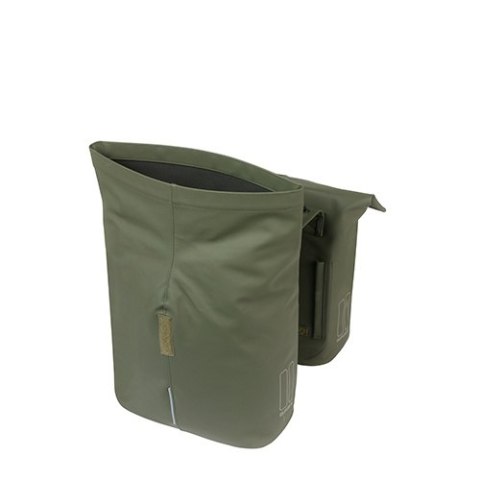 Sakwa miejska podwójna BASIL CITY DOUBLE PANNIER BAG MIK 28-32L, MIK System (ready to go), moss green (NEW) Sakwa miejska podwójna BASIL CITY DOUBLE PANNIER BAG MIK 28-32L, MIK System (ready to go), moss green (NEW)
