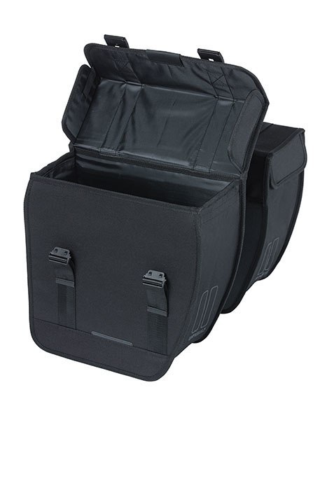 Sakwa miejska podwójna BASIL TOUR DOUBLE PANNIER BAG XL 35L, Universal Bridge System, wodoodporna black (NEW) Sakwa miejska podwójna BASIL TOUR DOUBLE PANNIER BAG XL 35L, Universal Bridge System, wodoodporna black (NEW)