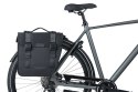 Sakwa miejska podwójna BASIL TOUR DOUBLE PANNIER BAG MIK 28L, MIK System (ready to go) wodoodporna black (NEW)