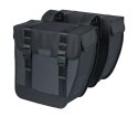 Sakwa miejska podwójna BASIL TOUR XL WATERPROOF DOUBLE PANNIER BAG 35L, Universal Bridge System, wodoodporna black (NEW)