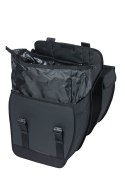Sakwa miejska podwójna BASIL TOUR XL WATERPROOF DOUBLE PANNIER BAG 35L, Universal Bridge System, wodoodporna black (NEW)