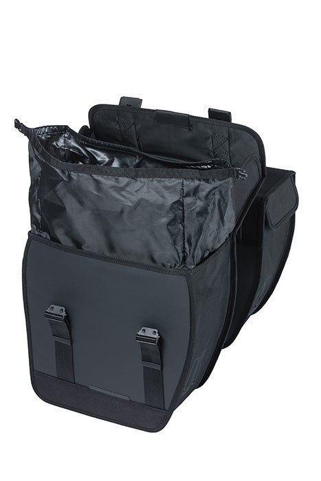 Sakwa miejska podwójna BASIL TOUR XL WATERPROOF DOUBLE PANNIER BAG 35L, Universal Bridge System, wodoodporna black (NEW) Sakwa miejska podwójna BASIL TOUR XL WATERPROOF DOUBLE PANNIER BAG 35L, Universal Bridge System, wodoodporna black (NEW)