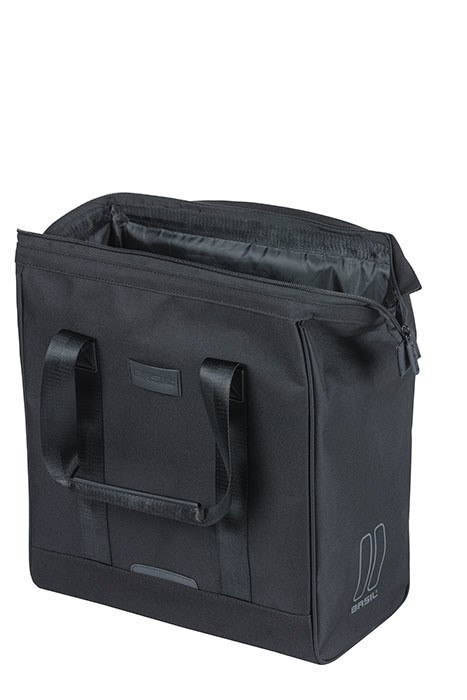 Sakwa miejska pojedyncza BASIL GRAND BICYCLE SHOPPER 23L, Hook On System, wodoodporna black (NEW) Sakwa miejska pojedyncza BASIL GRAND BICYCLE SHOPPER 23L, Hook On System, wodoodporna black (NEW)