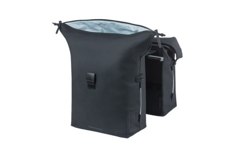 Sakwa podwójna BASIL SOHO DOUBLE PANNIER BAG NORDLICHT MIK, MIK System (ready to go) 41L 100% wodoodporna night black oświetleni Sakwa podwójna BASIL SOHO DOUBLE PANNIER BAG NORDLICHT MIK, MIK System (ready to go) 41L 100% wodoodporna night black oświetleni