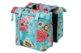 Sakwa podwójna na bagażnik BASIL BLOOM FIELD DOUBLE PANNIER BAG 28-35L, Universal Bridge System, sky blue (NEW)