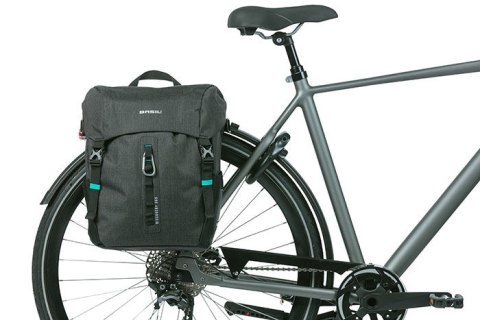 Sakwa pojedyncza BASIL DISCOVERY 365D SINGLE PANNIER BAG L 20L, Hook On System, wodoodporna black melee (NEW) Sakwa pojedyncza BASIL DISCOVERY 365D SINGLE PANNIER BAG L 20L, Hook On System, wodoodporna black melee (NEW)