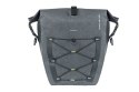 Sakwa pojedyncza BASIL NAVIGATOR STORM SINGLE PANNIER BAG MIK SIDE L 25-31 L, MIK System (ready to go) wodoodporna grey black (