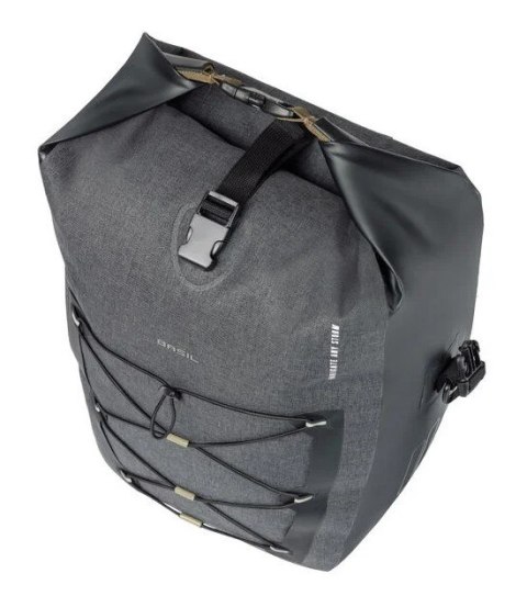 Sakwa pojedyncza BASIL NAVIGATOR STORM SINGLE PANNIER BAG MIK SIDE L 25-31 L, MIK System (ready to go) wodoodporna grey black ( Sakwa pojedyncza BASIL NAVIGATOR STORM SINGLE PANNIER BAG MIK SIDE L 25-31 L, MIK System (ready to go) wodoodporna grey black (