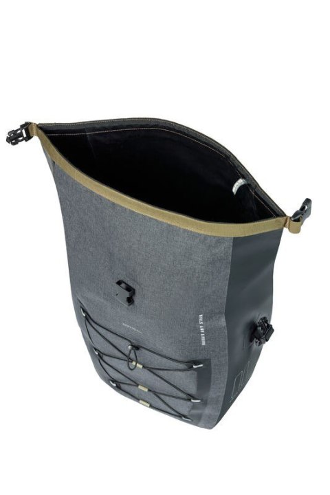 Sakwa pojedyncza BASIL NAVIGATOR STORM SINGLE PANNIER BAG MIK SIDE L 25-31 L, MIK System (ready to go) wodoodporna grey black ( Sakwa pojedyncza BASIL NAVIGATOR STORM SINGLE PANNIER BAG MIK SIDE L 25-31 L, MIK System (ready to go) wodoodporna grey black (