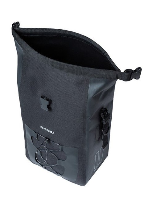 Sakwa pojedyncza BASIL NAVIGATOR WATERPROOF SINGLE PANNIER BAG M 12-15 L, Hook On System, wodoodporna, black (NEW) Sakwa pojedyncza BASIL NAVIGATOR WATERPROOF SINGLE PANNIER BAG M 12-15 L, Hook On System, wodoodporna, black (NEW)