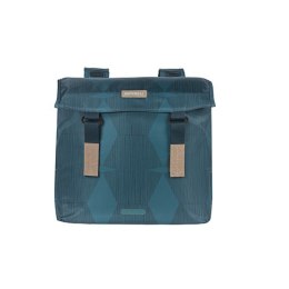 Torba na bagażnik BASIL ELEGANCE DOUBLE PANNIER BAG 40-49 Universal Bridge System, wodoodporna estate blue (NEW)