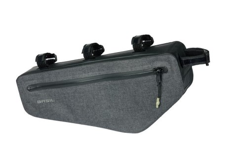 Torba pod ramę BASIL NAVIGATOR STORM FRAME BAG M 2.2L, wodoodporna grey black (NEW) Torba pod ramę BASIL NAVIGATOR STORM FRAME BAG M 2.2L, wodoodporna grey black (NEW)