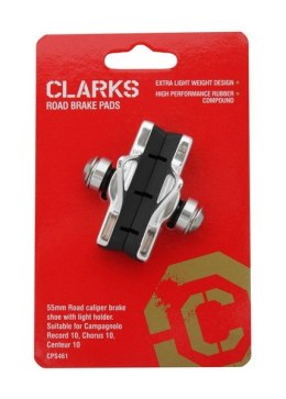 Klocki hamulcowe CLARKS CPS461 dla Shimano/Campagnolo Record 10, Chorus 10, Centeur 10, 55mm, Warunki Suche, Szosa, Obudowa CNC 