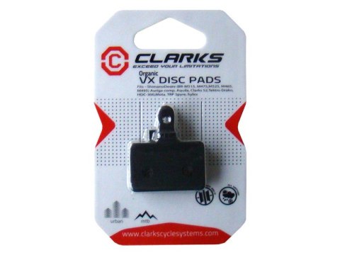 Klocki hamulcowe CLARKS dla SHIMANO/TEKTRO & TRP (Shimano Deore M515, M475, M525, M465, M495, Tektro Draco, Dorado, Orion, Aurig Klocki hamulcowe CLARKS dla SHIMANO/TEKTRO & TRP (Shimano Deore M515, M475, M525, M465, M495, Tektro Draco, Dorado, Orion, Aurig