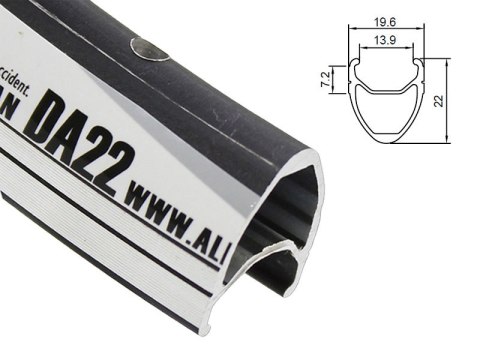 Obręcz szosa ALEXRIMS DA22, V-brake, Stożek 22mm, 700C 622x14, 28 otworów, Czarna, Waga 450g (DWZ) Obręcz szosa ALEXRIMS DA22, V-brake, Stożek 22mm, 700C 622x14, 28 otworów, Czarna, Waga 450g (DWZ)