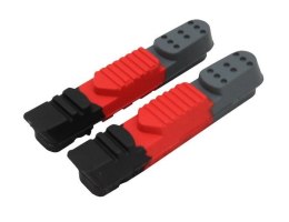 Okładziny hamulcowe CLARKS CPS220 dla Shimano/Sram/Tektro, 55mm, Warunki Suche i Mokre, Szosa, Czarno-czerwono-szare