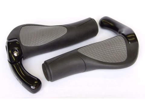 Chwyty kierownicy CLARKS CE-311, LOCK-ON, Ergonomiczne, Czarno-szare, Odpinane rogi Chwyty kierownicy CLARKS CE-311, LOCK-ON, Ergonomiczne, Czarno-szare, Odpinane rogi
